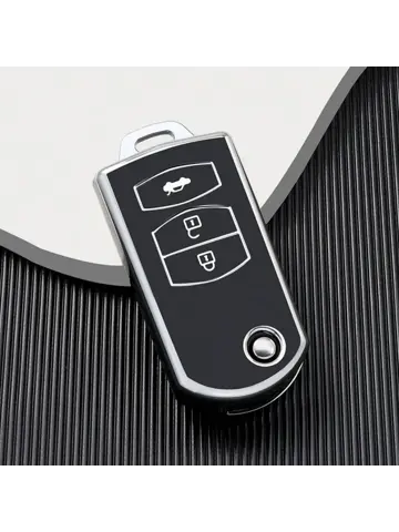 TPU Sleutelhoesje voor Mazda zwart C3