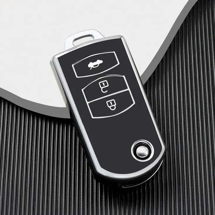 TPU Sleutelhoesje voor Mazda zwart C3