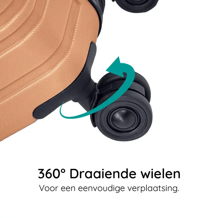 Reiskoffer L ABS 95L met TSA-slot en 360° wielen