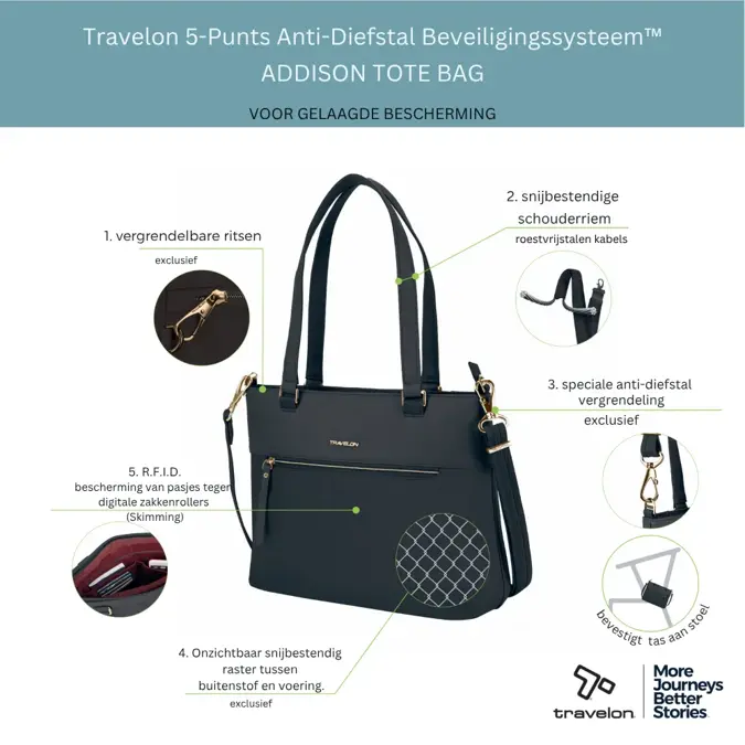 Travelon Addison Anti-Diefstal Tote Bag
