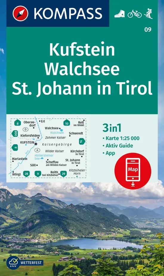 Wandelkaart WK09 Kufstein - St. Johan