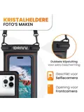 Waterdichte Telefoonhoesje 6.8" Zwart - Drijvend