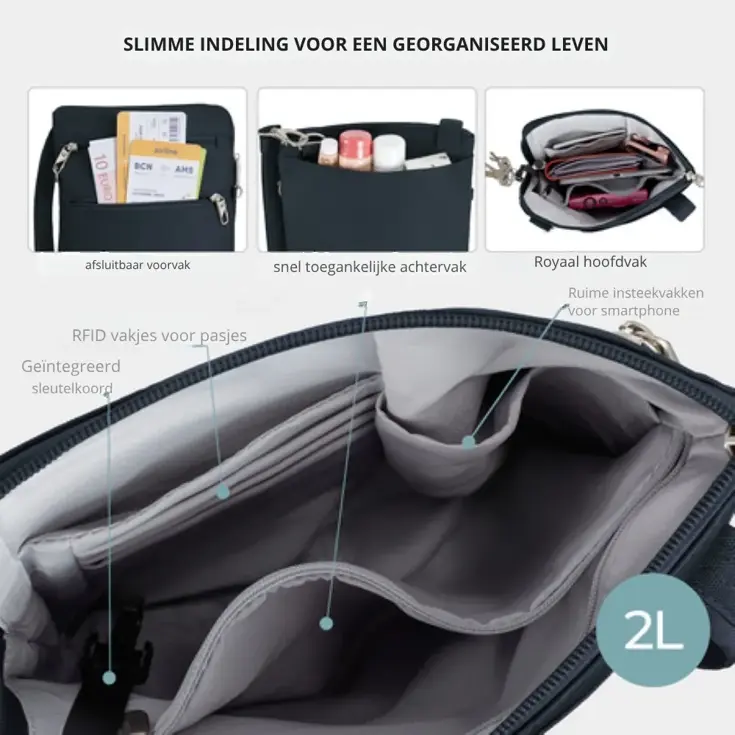 Classic Anti-diefstal Slanke Crossbody