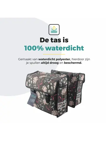 Voltano Dubbele Fietstas Floral Elegance