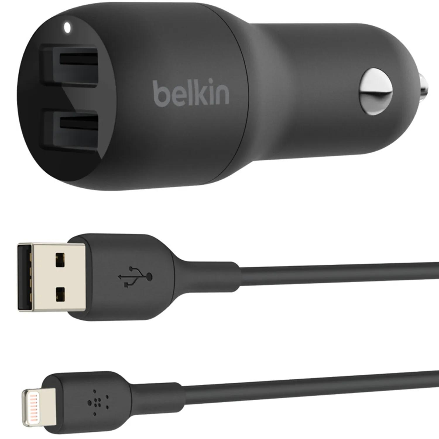 Belkin  Autolader met Lightning kabel  Zwart main product image