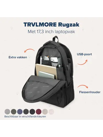 Rugtas – 36L – 17 Inch – Antraciet