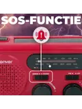 Noodradio FM Solar Powerbank Opwindbaar