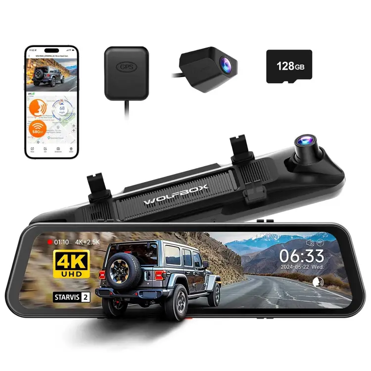 G900 Pro 4K Wifi GPS 128gb Mirror dashcam