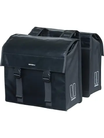 Basil fietstas dubbel Urban load zwart 48-53L