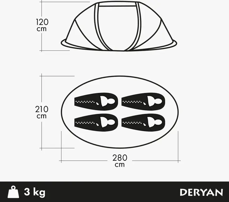 Luxe Pop Up Tent - 4 persoons - 2000MM waterkolom