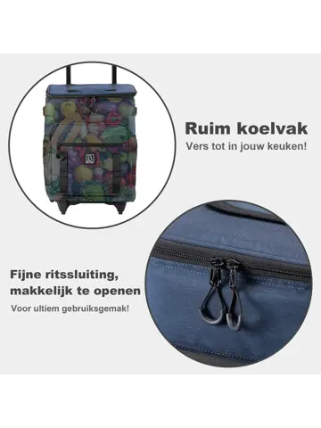 Boodschappentrolley met koelvak 32L