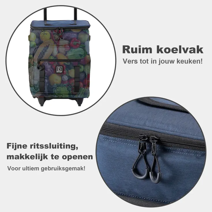 Boodschappentrolley met koelvak 32L