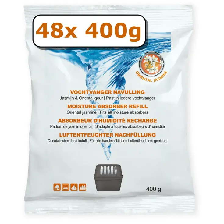 Vochtvanger navulling - 48x - 400 gram - jasmijn