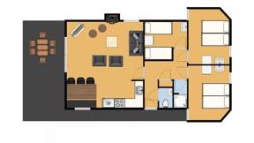 Nederland_Appelscha_RCN_Vakantiepark_De_Roggeberg_Bungalow_De_Kraanvogel_Plattegrond