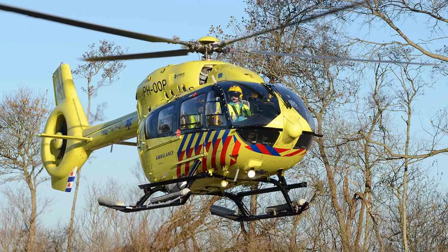 Ambulancehelikopter paraat voor spoedeisende hulp