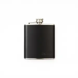 Zippo Lederen Heupfles RVS - Bruin
