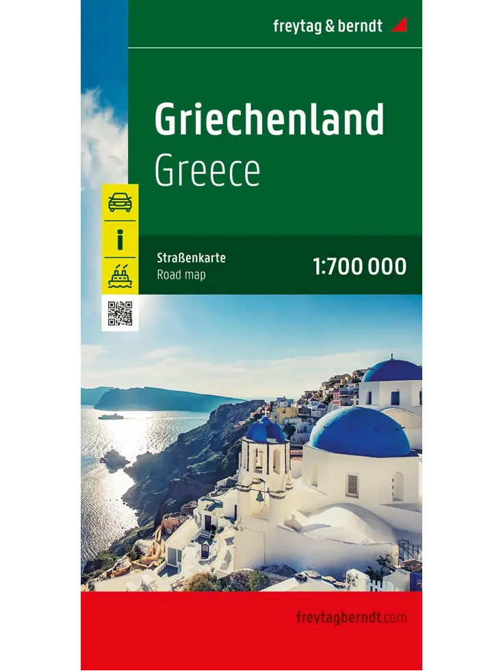 Wegenkaart Griekenland 1-zijdig 1:700.000
