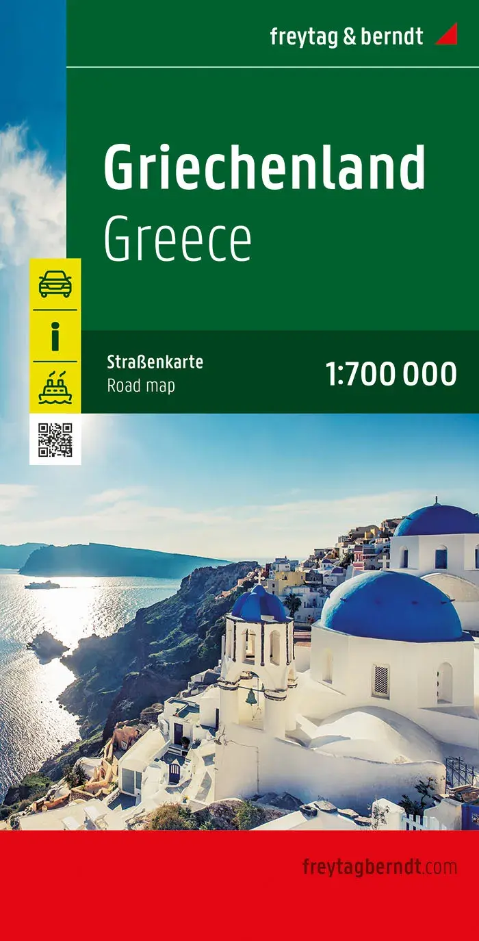 Wegenkaart Griekenland 1-zijdig 1:700.000