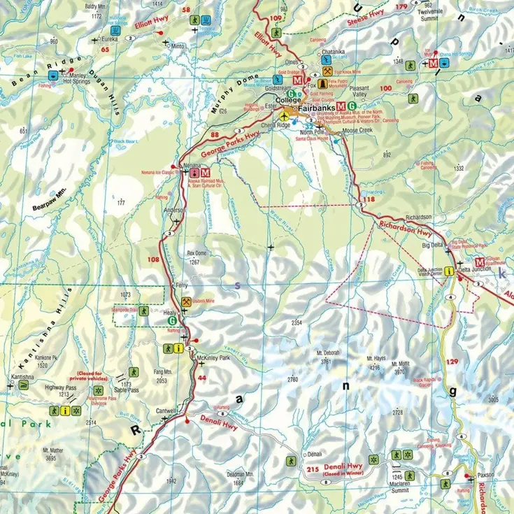 Wegenkaart Alaska