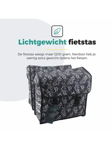 Voltano Dubbele Fietstas Floral Elegance