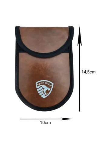 2x RFID Autosleutel hoesje - Anti-Skim bruin