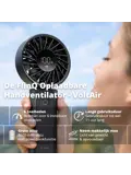 Oplaadbare Handventilator met Powerbank - Zwart