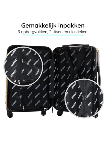 Reiskoffer M ABS 74L met TSA-slot en 360° wielen