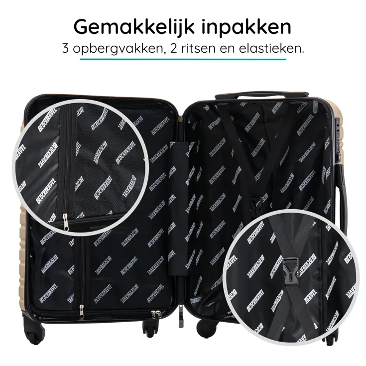 Reiskoffer M ABS 74L met TSA-slot en 360° wielen