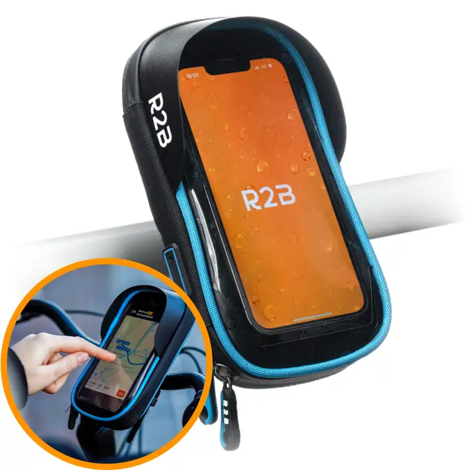 R2B Telefoonhouder Fiets Waterdicht Blauw