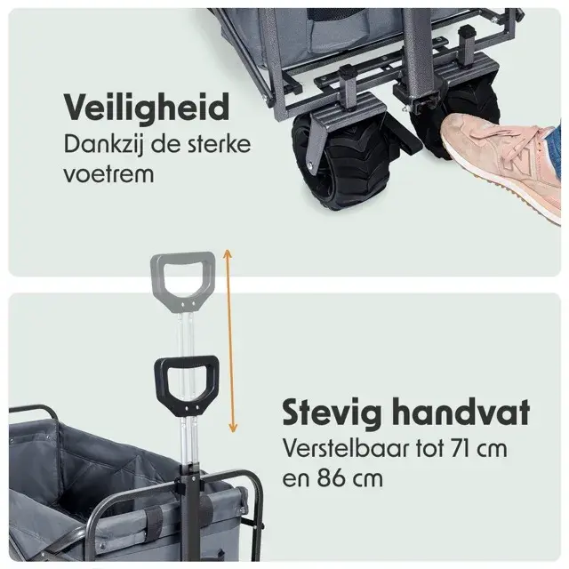 Bolderkar – 80KG – 94L – Grijs