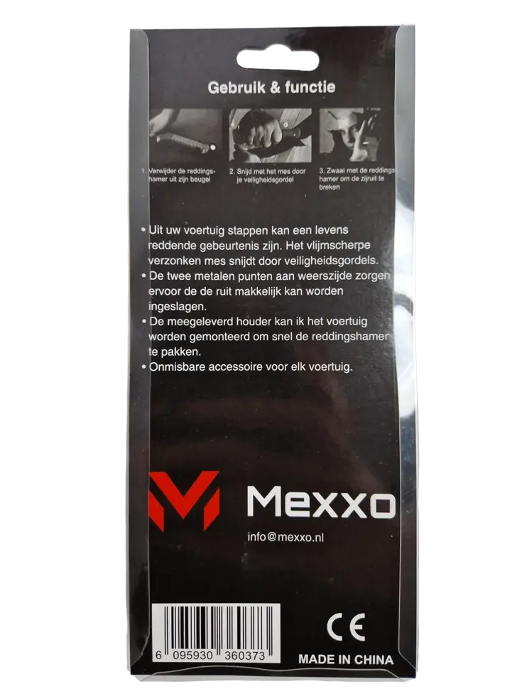 Mexxo veiligheidshamer met gordelmes