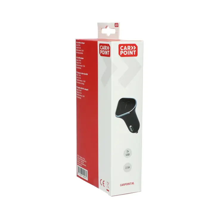 12/24V Duo USB-A Autolader voor 2 apparaten