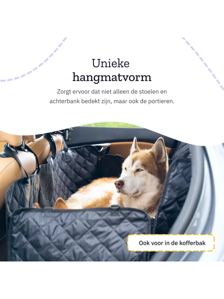 Hondendeken Auto Waterdicht -Hondenmand Achterbank