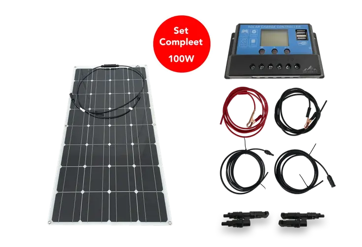Bergproducts 100 watt flexibel zonnepaneelset
