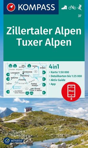 Wandelkaart WK37 Zillertaler Alpen