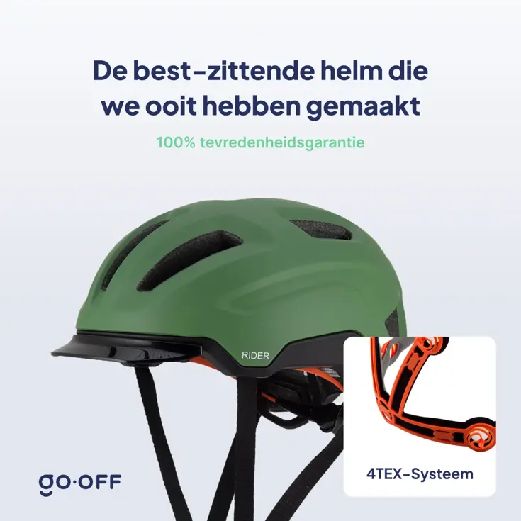 GO-OFF RIDER fietshelm met zonneklep