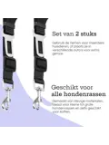 Hondengordel voor Auto - 2 stuks - Zwart