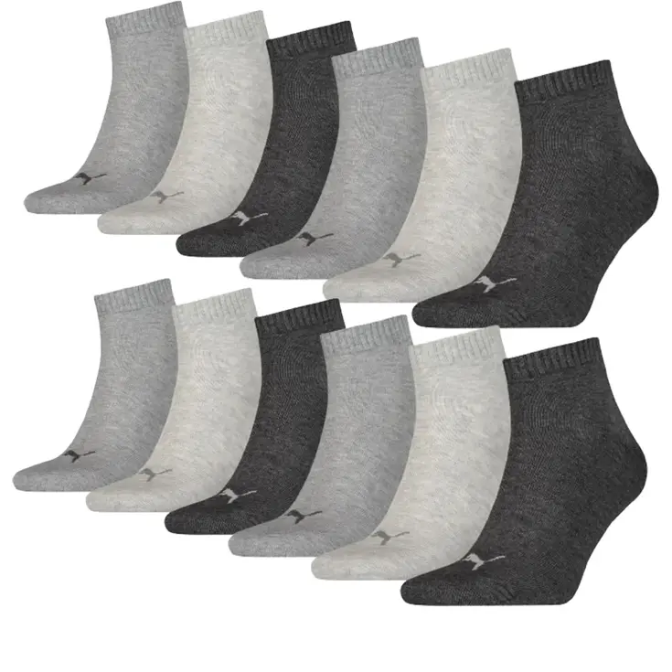 12 paar - Uniseks - Quarter Sokken