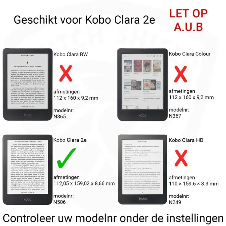 Ereader Hoesje - Luxe Case Kobo Clara 2E