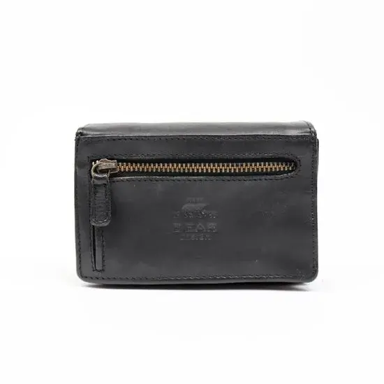 Nina - Leren overslagportemonne - 9 pasjes