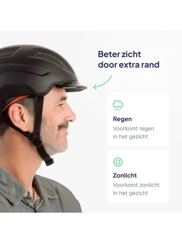 RIDER SMART fietshelm met zonneklep