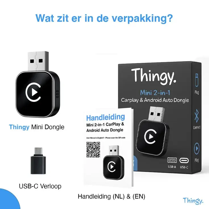Mini 2-in-1 CarPlay & Android Auto Dongle