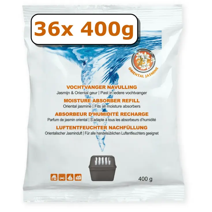 Vochtvanger navulling - 36x - 400 gram - jasmijn