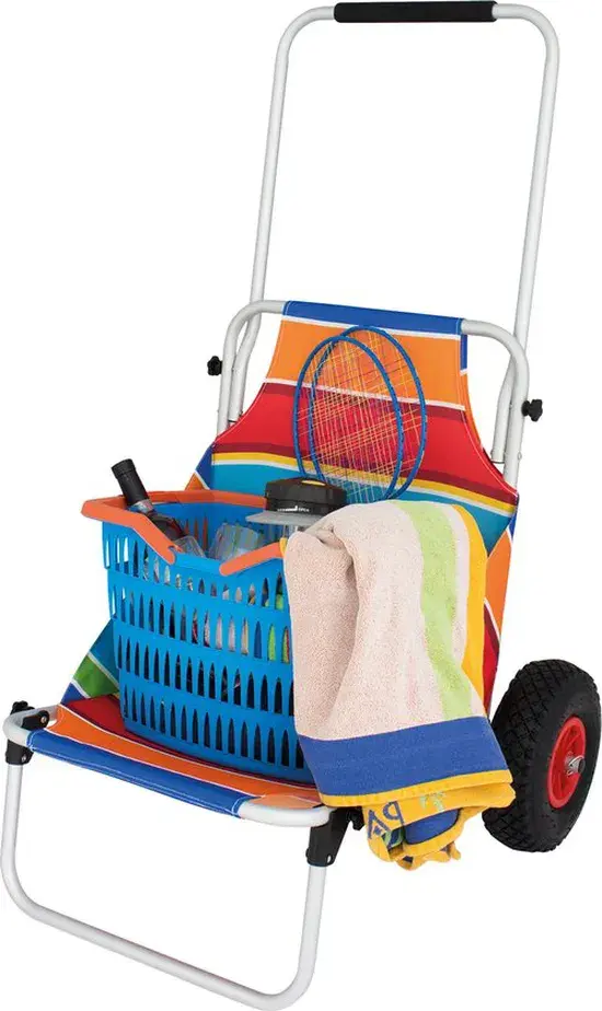 Opvouwbare Lichtgewicht Beach Trailer Stripes