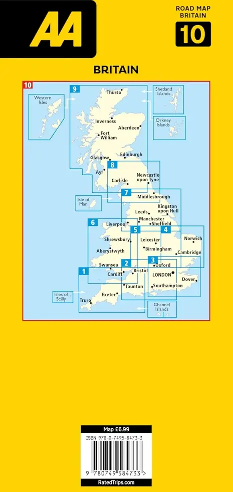 Wegenkaart 10 Britain