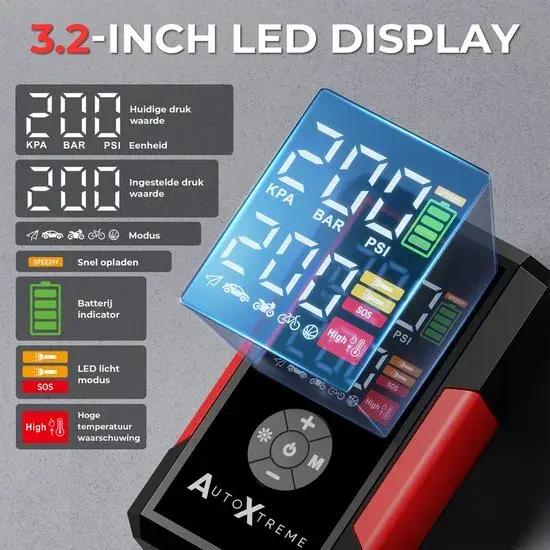 Air-200 - Luchtcompressor & Elektrische fietspomp