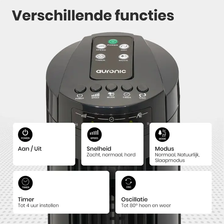 Torenventilator – 74cm – Zwart