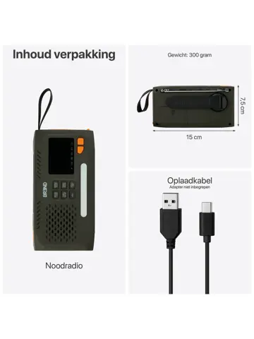 BR-2244 Noodradio met FM en DAB