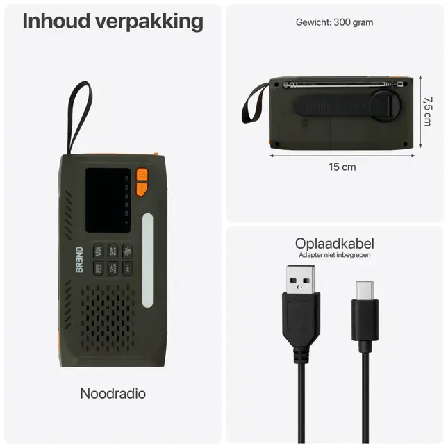 BR-2244 Noodradio met FM en DAB