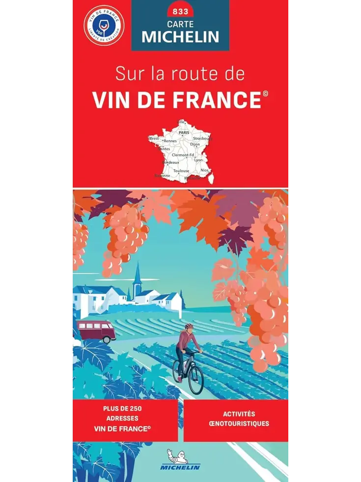 Kaart 833 Sur la Route de Vins de France